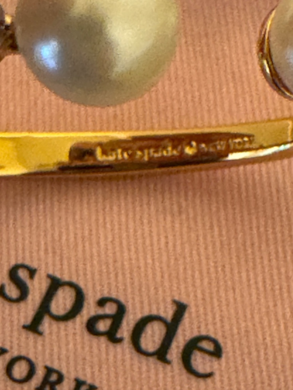 kate spade "Pearl of Wisdom" Open-Hinged Bangle Bracelet - Picture 2 of 6